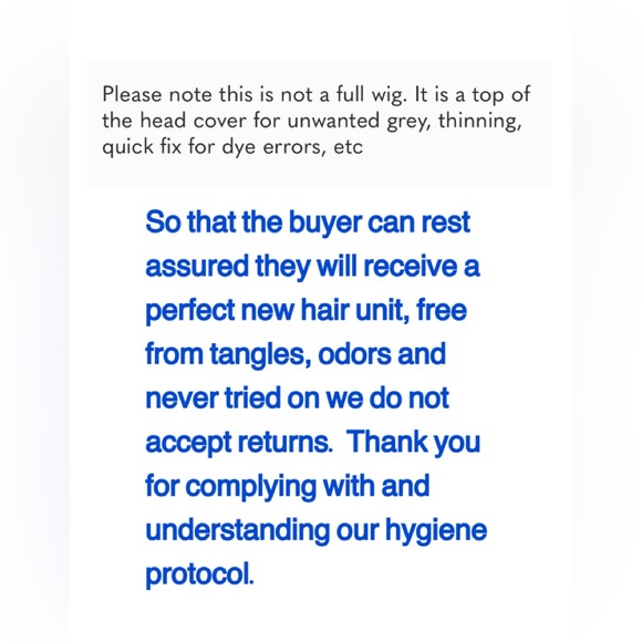 NWT auburn 100% human hair topper center parting dark brown red - Picture 16 of 16